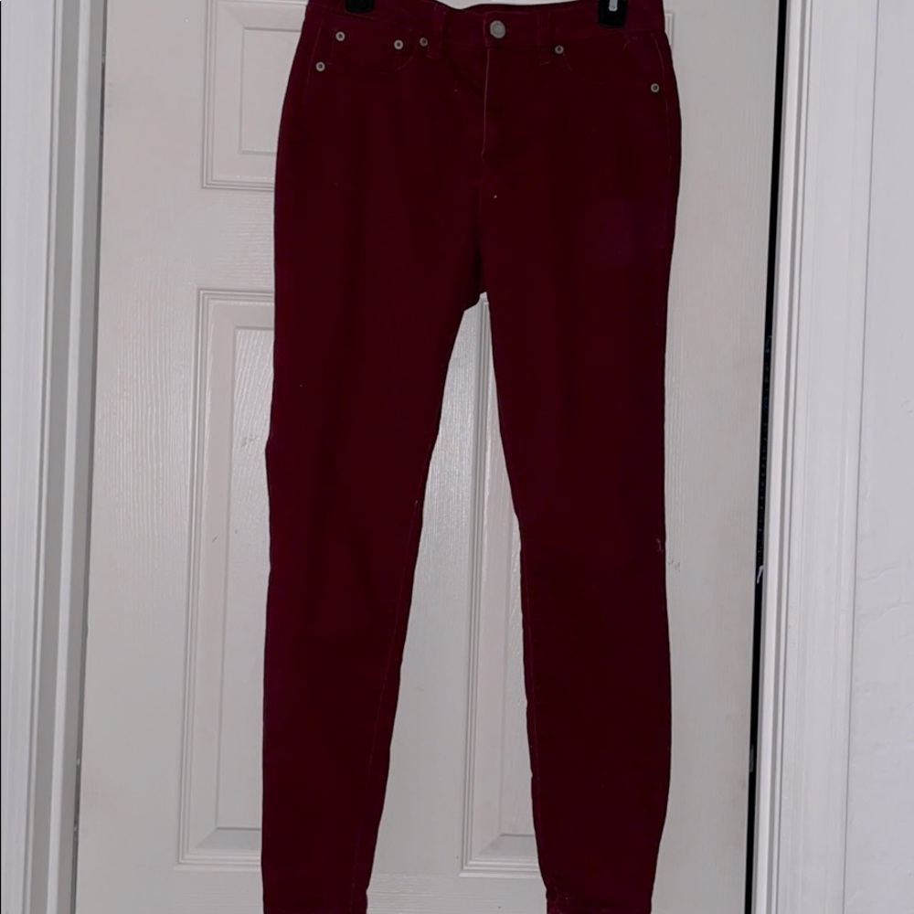 Maroon Skinny Jeans